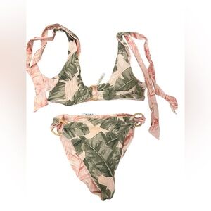 Show Me Your MuMu Leaf Print Bikini Set